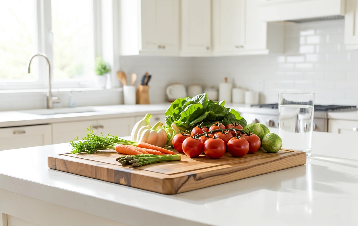 Frische gesunde Zutaten für die Ernährungsberatung